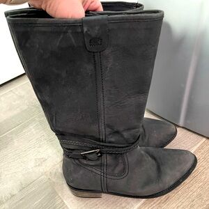Wide suede boots from the UK